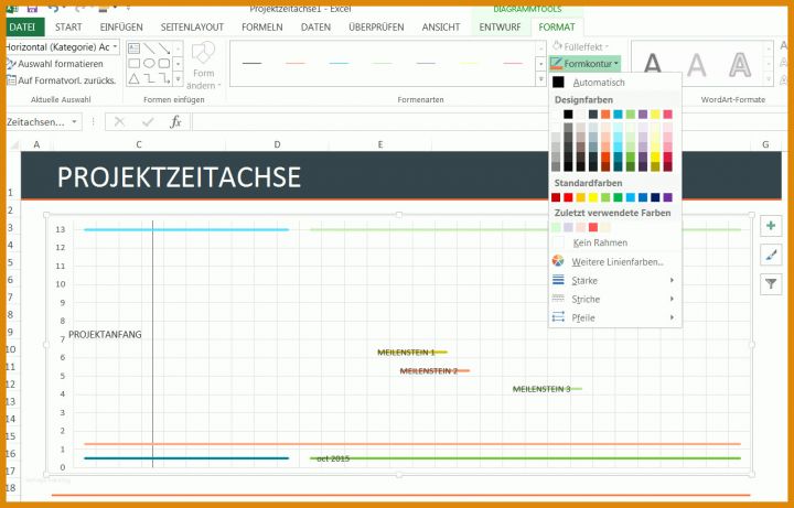 Bemerkenswert Excel Timeline Vorlage 1277x818