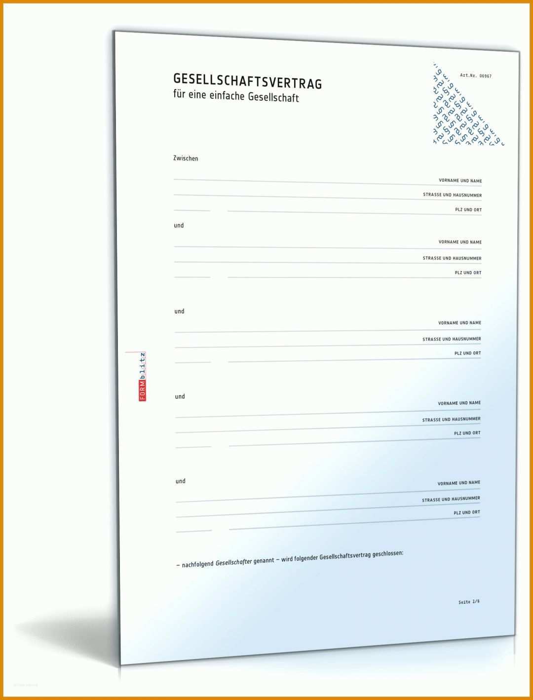 Bemerkenswert Gesellschaftsvertrag Gbr Vorlage 1600x2100