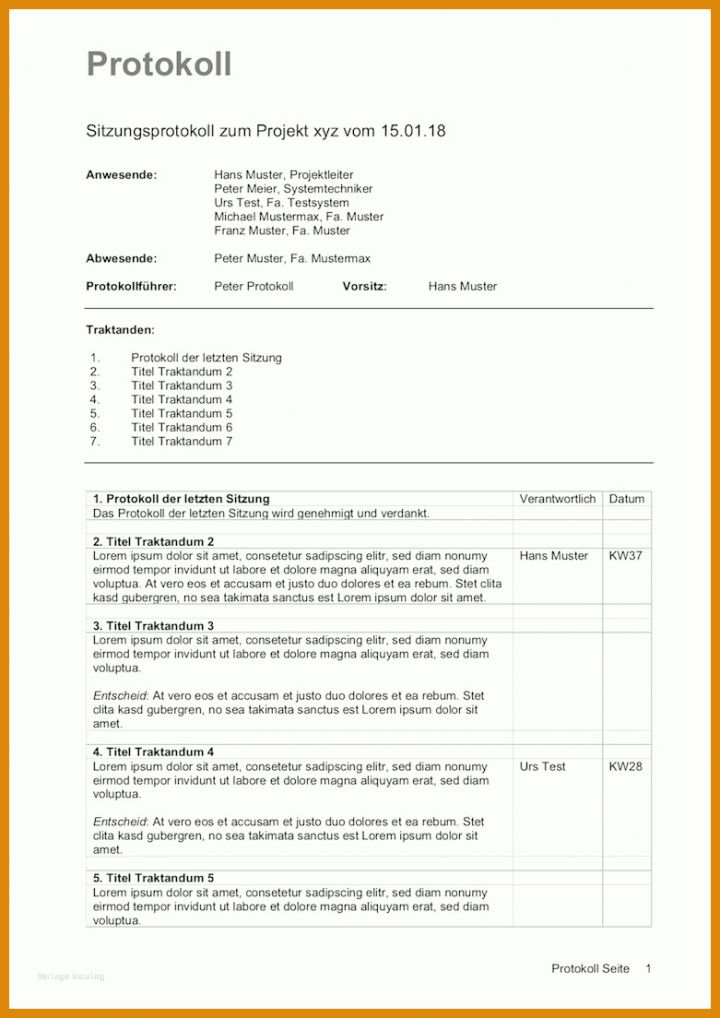 Moderne Vorlagen Für Protokolle Kostenlos 781x1104