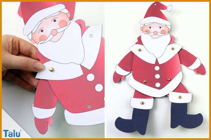Überraschen Weihnachtsmann Basteln Vorlagen 1200x800