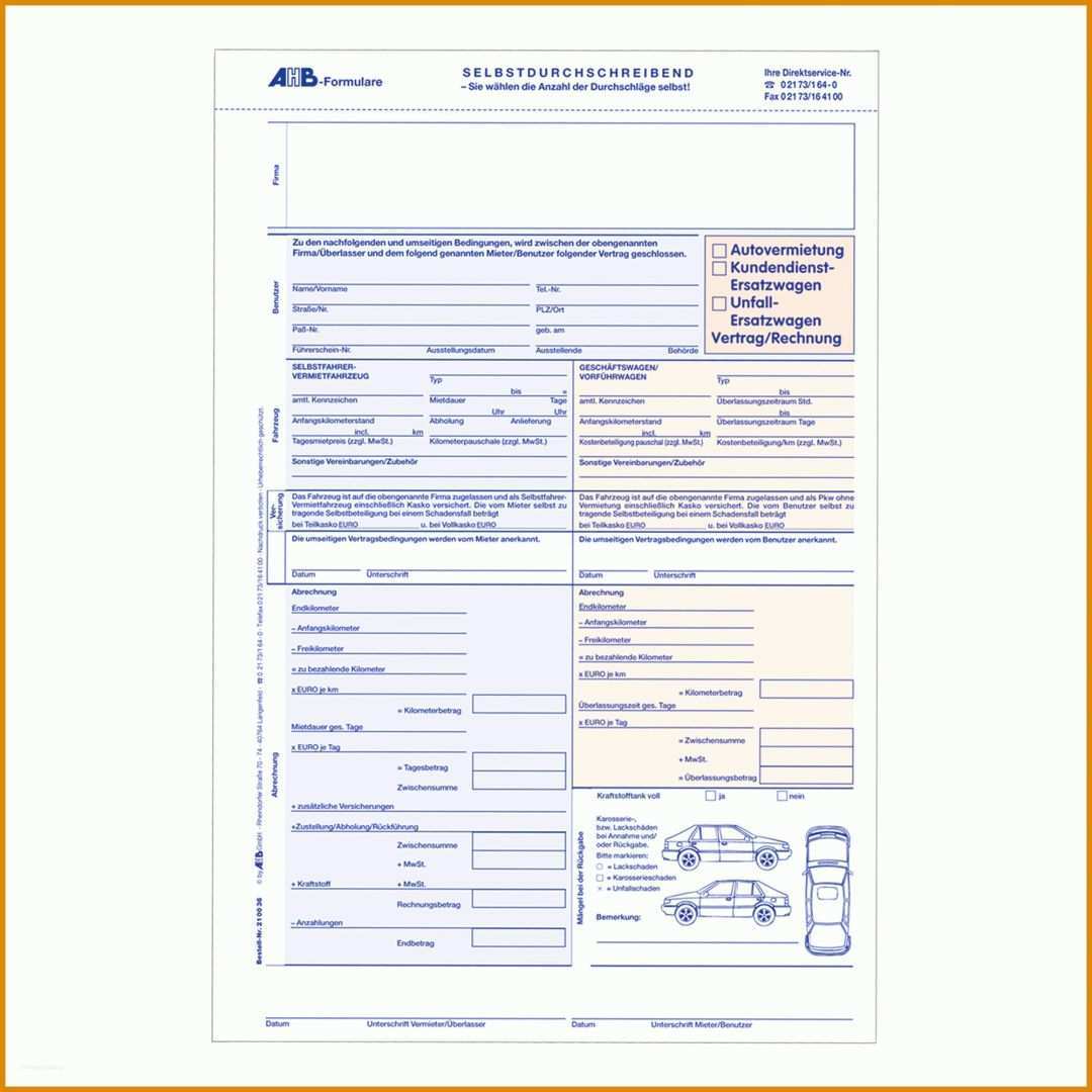 Überraschend Autovermietung Vertrag Vorlage 2000x2000