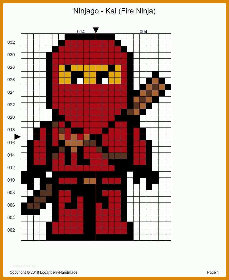 Tolle Bügelperlen Vorlagen Ninjago 734x896