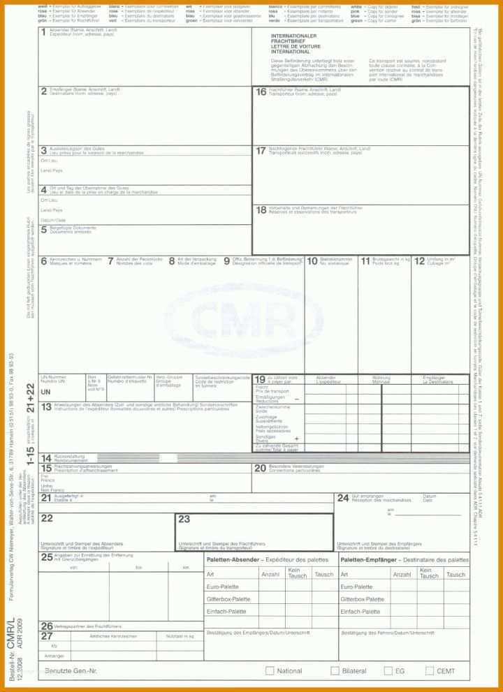 Atemberaubend Cmr Pdf Vorlage 1090x1500