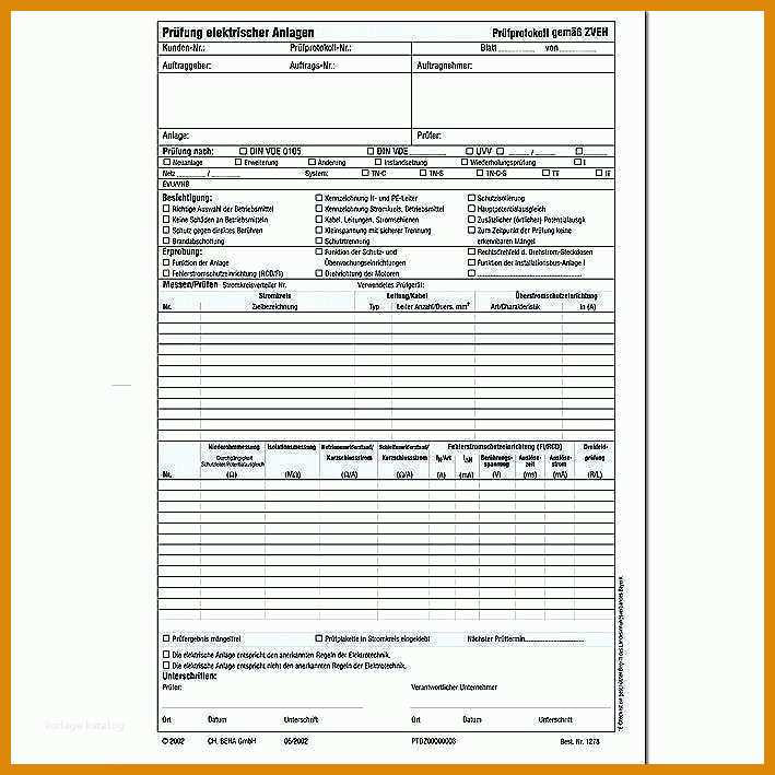 Erstaunlich Elektro Prüfprotokoll Vorlage Excel 709x709