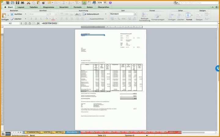 Unvergleichlich Excel Vorlage Betriebskostenabrechnung 2560x1600