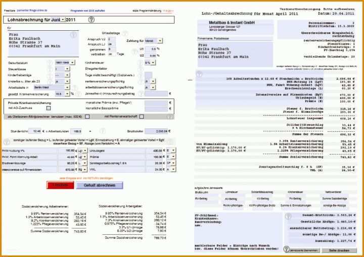 Angepasst Gehaltsabrechnung Vorlage Excel Kostenlos 2339x1653