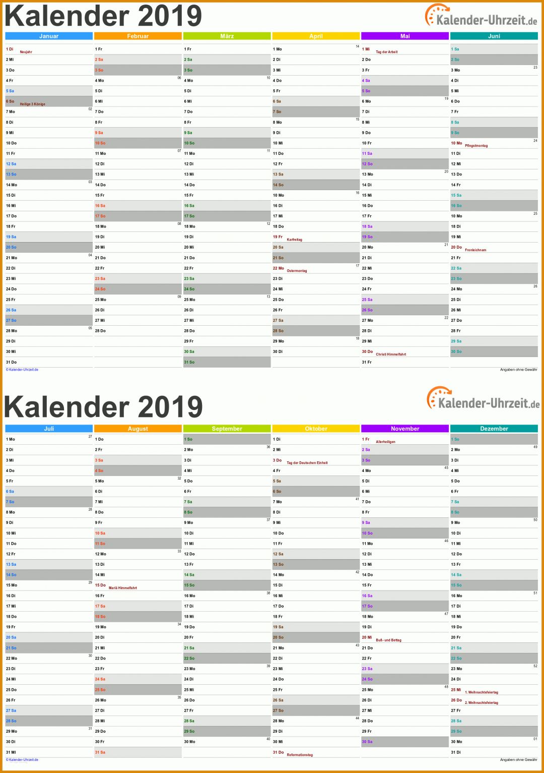 Sensationell Kalender Vorlage 2019 2254x3200