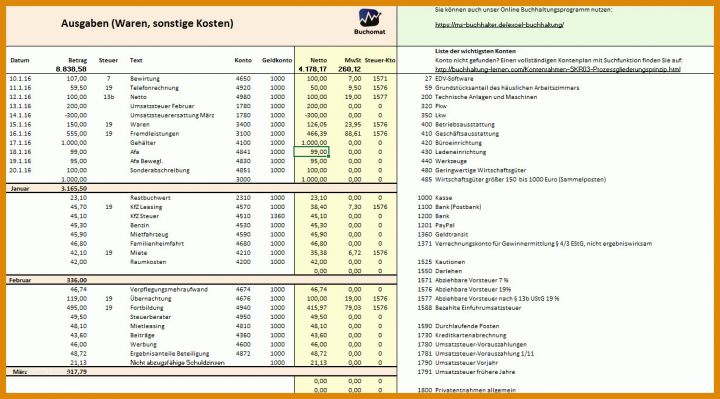 Limitierte Auflage Kontenplan Excel Vorlage 1178x653