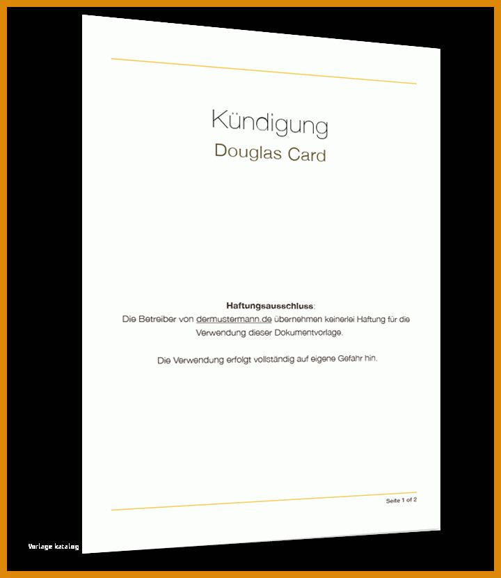 Selten Kündigung Douglas Card Vorlage 720x830