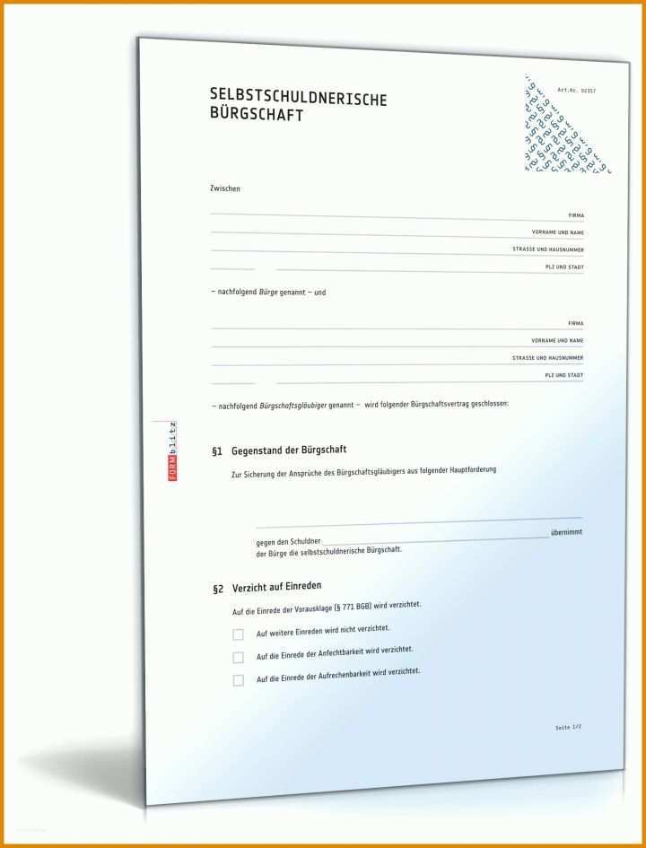 Kreativ Mietbürgschaft Vorlage Pdf 1600x2100