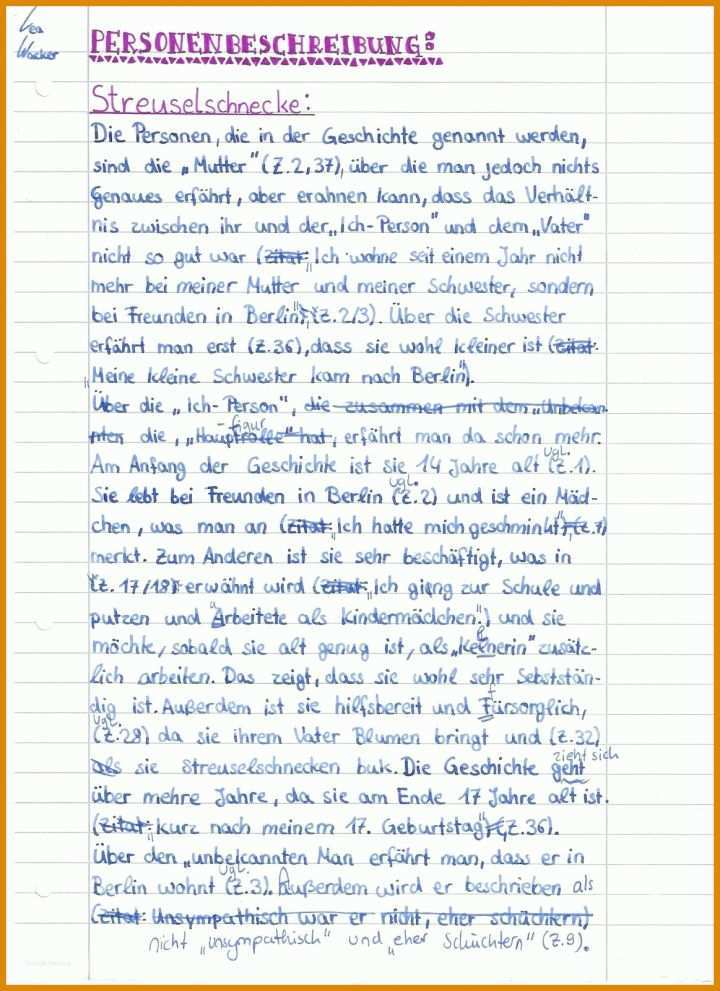 Personenbeschreibung Vorlage Beispiel Einer Personenbeschreibung