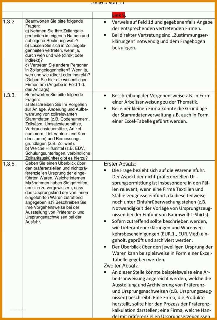 Ausnahmsweise Präferenzkalkulation Vorlage 960x1412