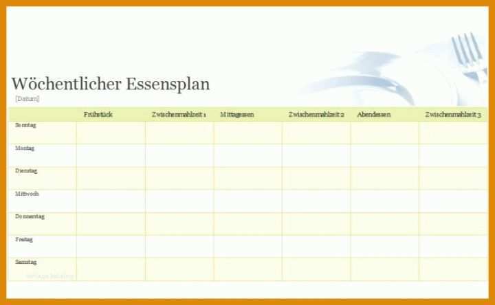 Beste Speiseplan Vorlage 768x474