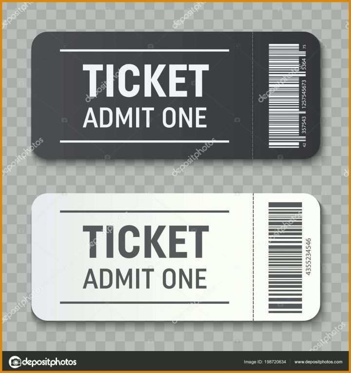Moderne Ticket Vorlage 1600x1700