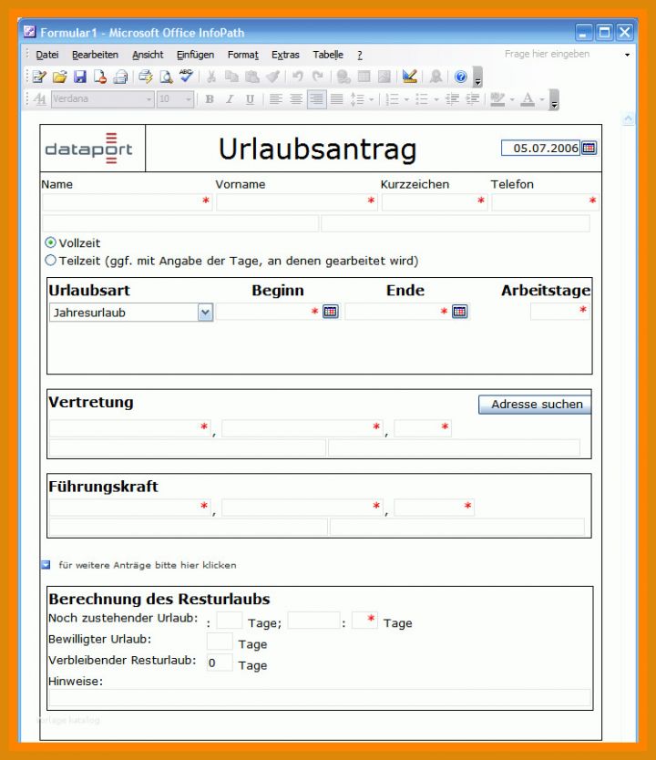 Erstaunlich Urlaubsantrag Vorlage 2018 746x864