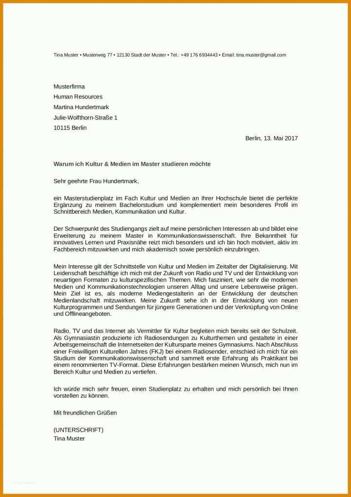 Limitierte Auflage Vorlage Motivationsschreiben 1107x1566