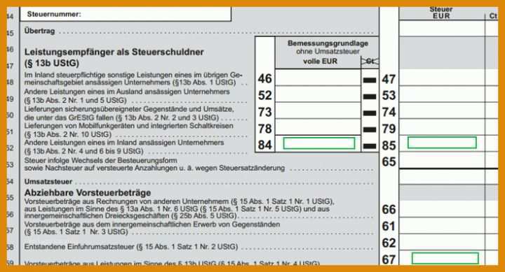 Sensationell Vorlage Umsatzsteuervoranmeldung 735x397