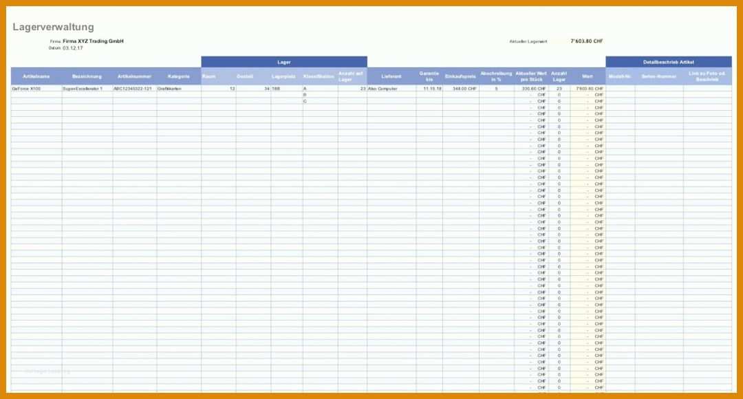 Selten Inventarliste Excel Vorlage 1201x645