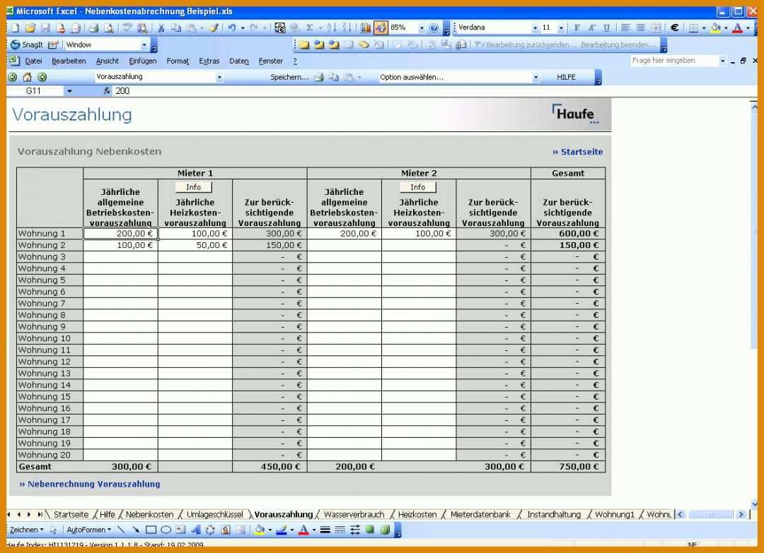 Schockierend Nebenkostenabrechnung Vorlage Excel 1178x854