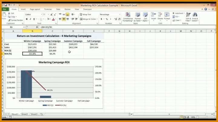 Angepasst Roi Excel Vorlage 1280x720