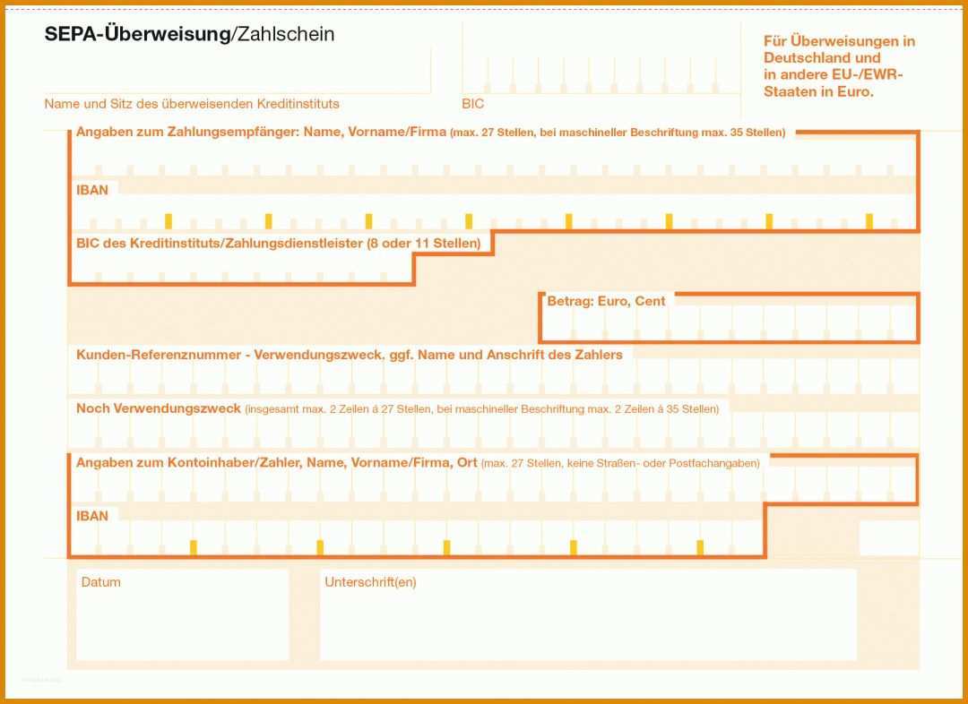 Faszinieren Sepa überweisung Vorlage Pdf 1805x1313