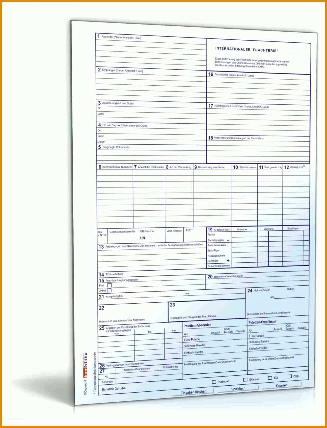 Schockieren Speditionsauftrag Vorlage Excel 1616x2116