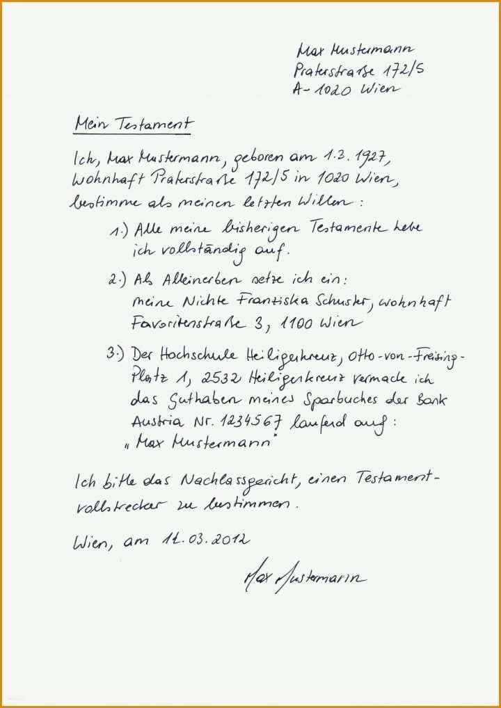 Allerbeste Testament Vorlage Alleinerbe Pdf 2480x3507