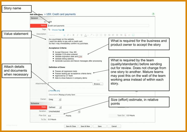 Fabelhaft User Story Vorlage Word 1239x878