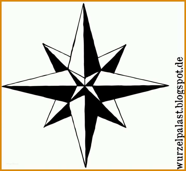 Moderne Windrose Vorlage 1161x1071