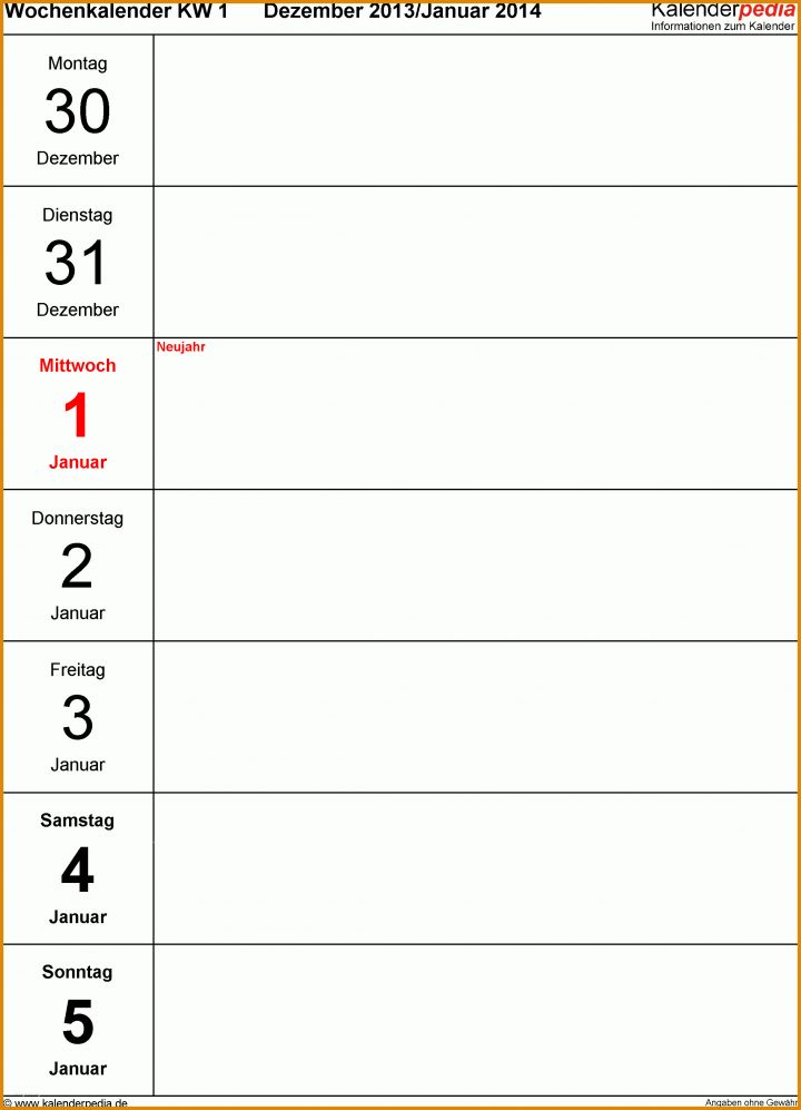 Kreativ Wochenkalender Vorlage 2274x3148