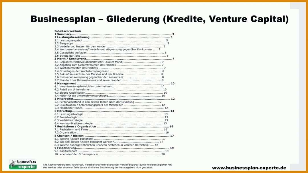 Großartig Businessplan Vorlage Kostenlos 1429x804