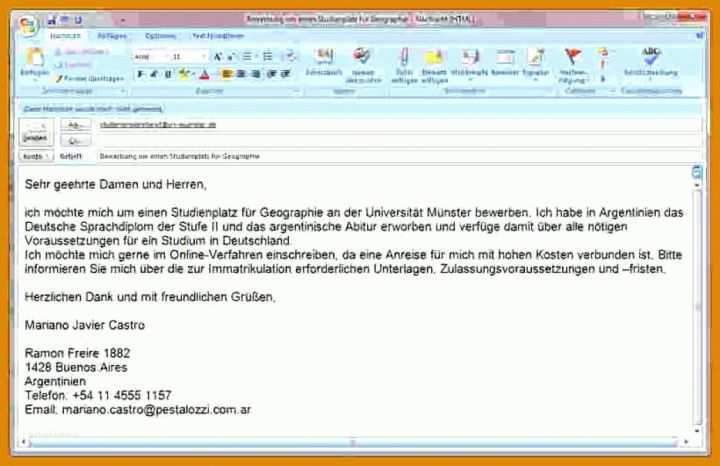 Wunderbar E Mail Schreiben Vorlage 1034x669