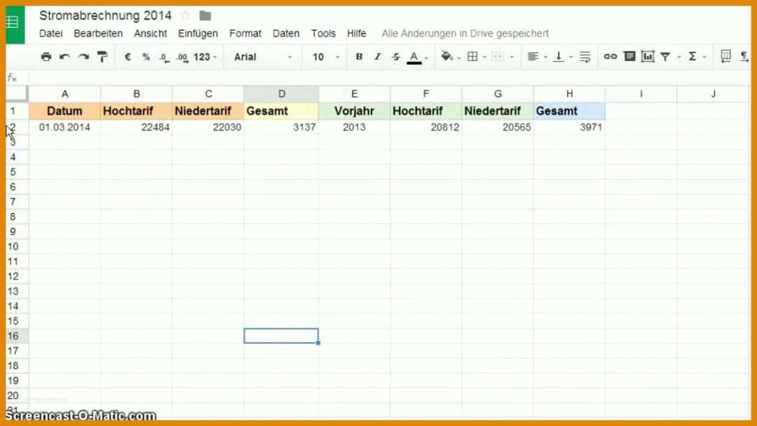 Phänomenal Excel Vorlage Stromverbrauch 1280x720