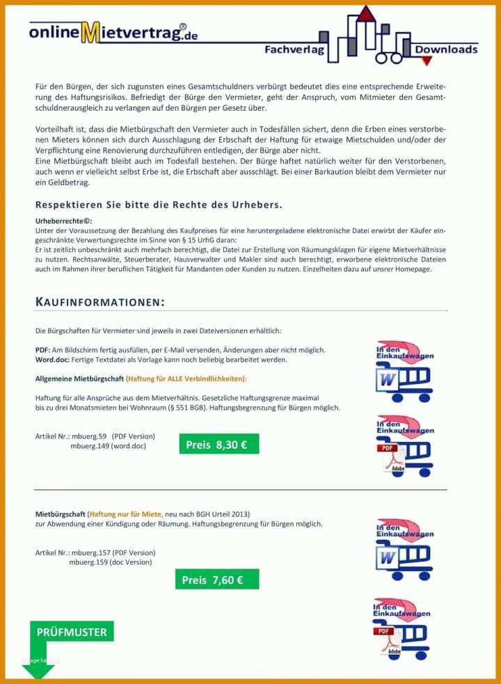 Singular Mietbürgschaft Vorlage Doc 960x1311
