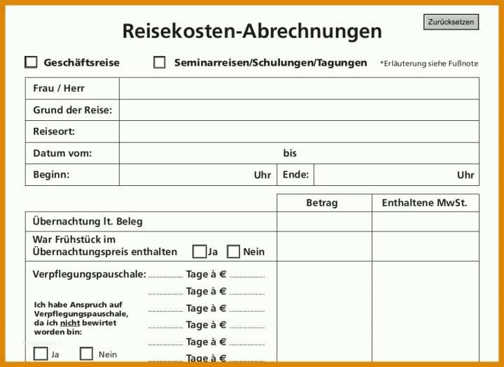 Toll Reisekostenabrechnung Vorlage Pdf 945x689