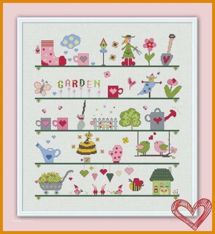 Beeindruckend Sticken Vorlagen Kreuzstich 736x799