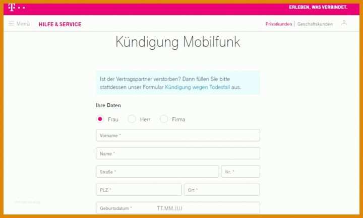 Beeindruckend Telekom Vertrag Kündigen Vorlage 1024x616