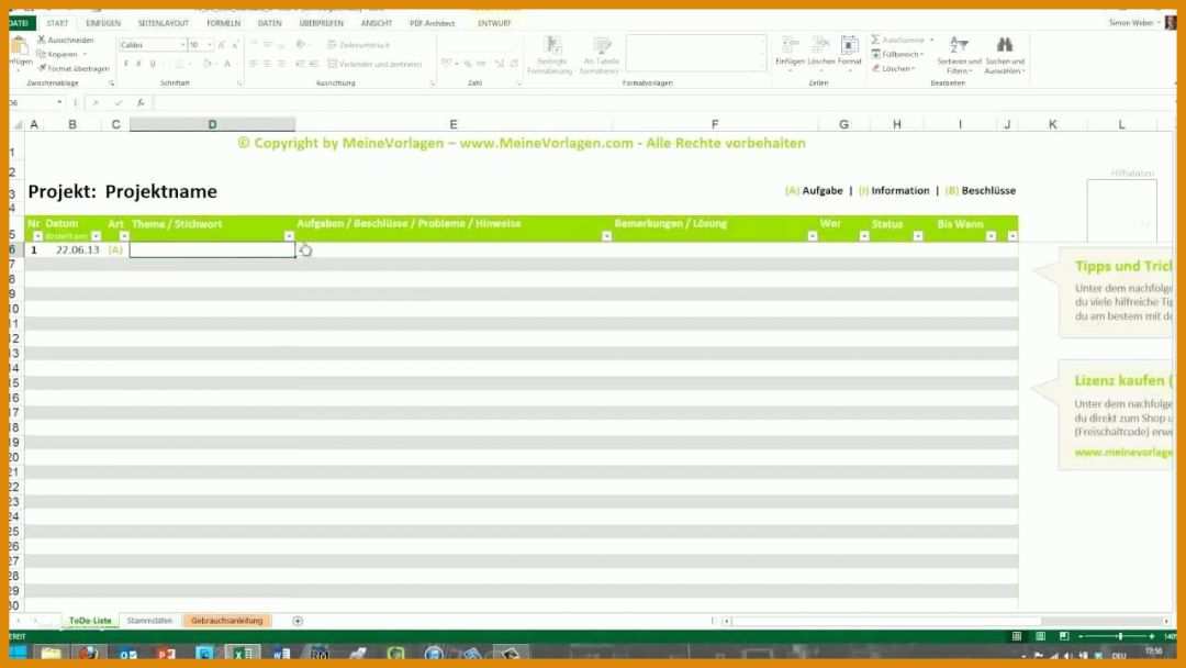 Beste to Do Liste Vorlage Excel Kostenlos 1280x720