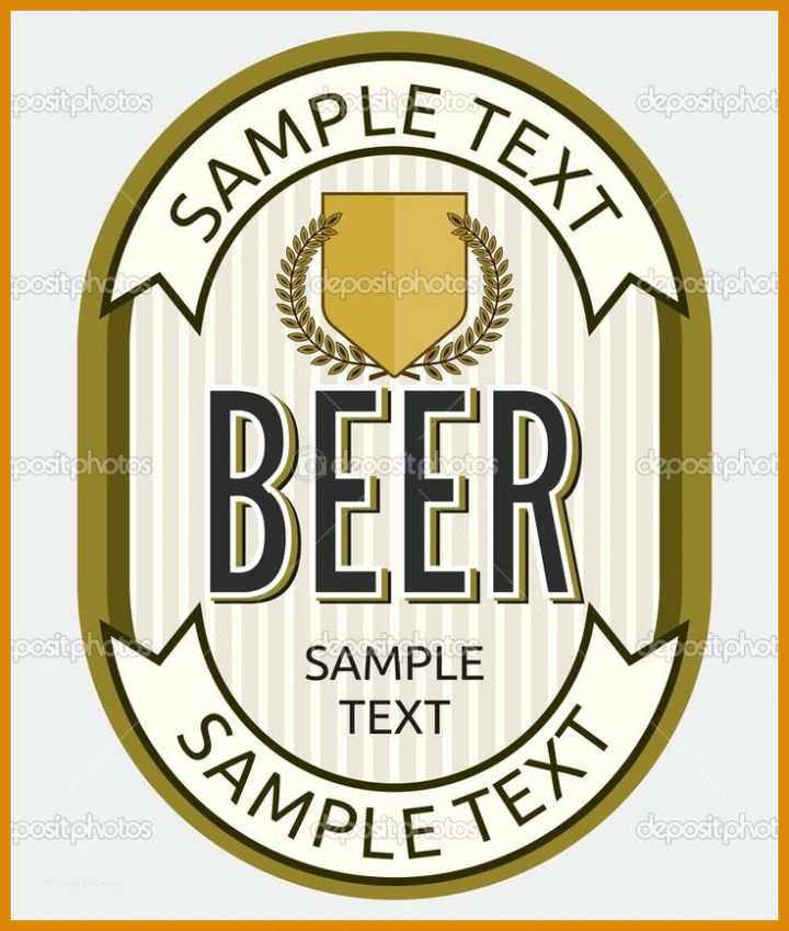 Überraschend Bier Etikett Vorlage Photoshop 736x868