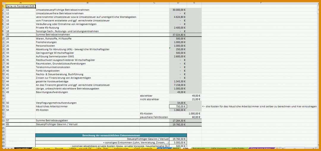 Allerbeste Buchhaltung Kleingewerbe Excel Vorlage 1437x677