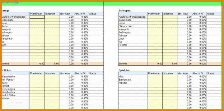 Angepasst Excel Vorlagen Kostenaufstellung 1215x604