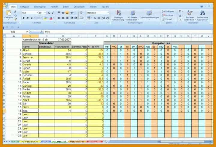 Empfohlen Kapazitätsplanung Excel Vorlage Freeware 800x544