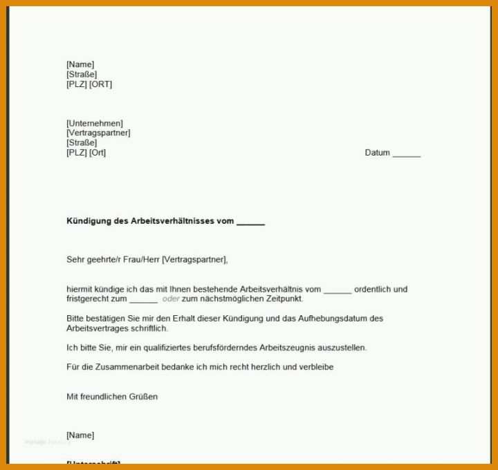 Kreativ Kündigung Nach Elternzeit Durch Arbeitnehmer Vorlage 800x756