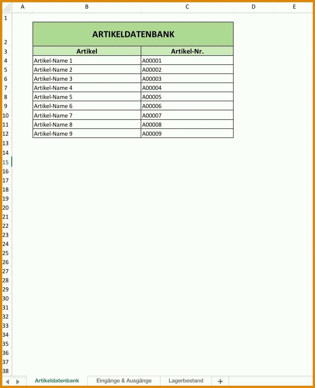 Großartig Lagerbestandsliste Excel Vorlage 1392x1710
