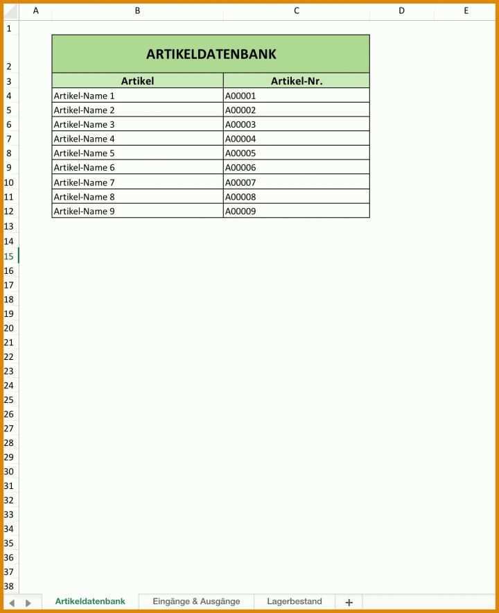 Unglaublich Lagerbestandsliste Excel Vorlage 1392x1710