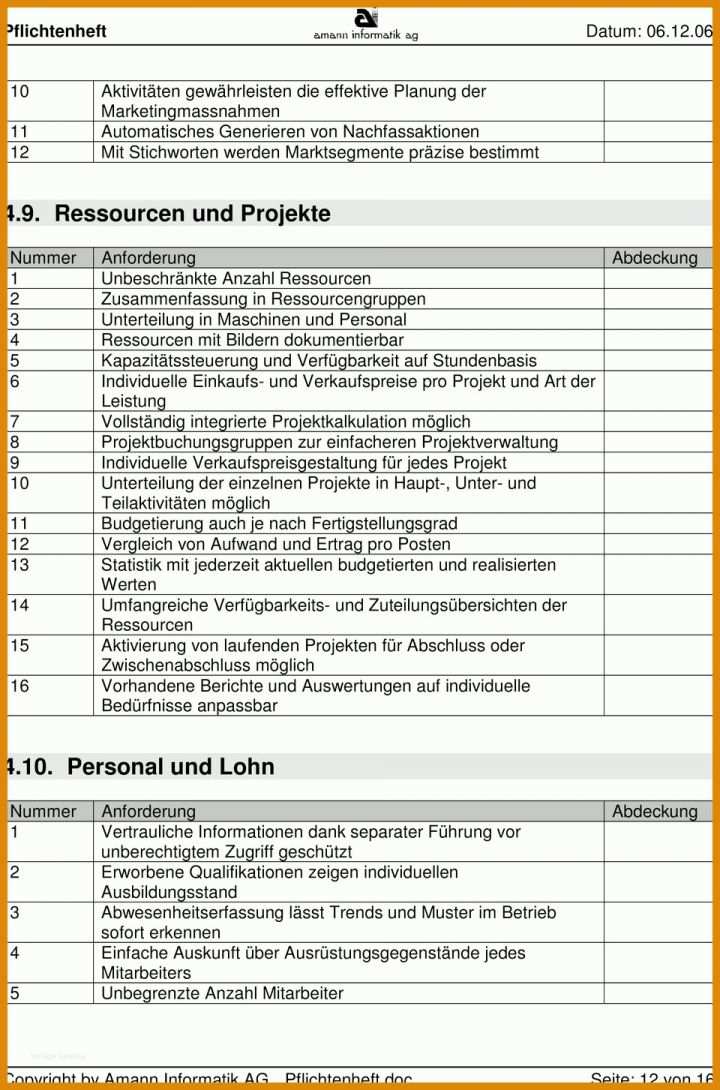 Ausnahmsweise Pflichtenheft Crm Vorlage 960x1453