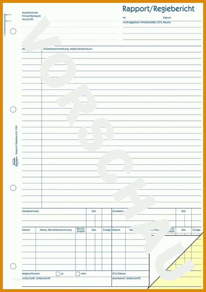 Hervorragend Regiebericht Vorlage 722x1024