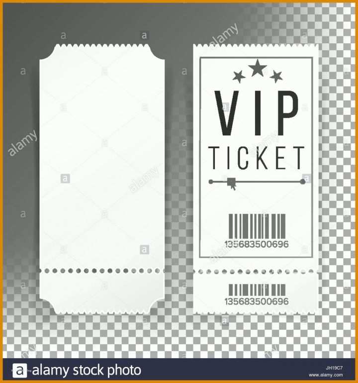 Ticket Vorlage Stockfoto Ticket Vorlage Set Vector Blank Theater Kino Bahntickets Football Coupons Auf Transparenten Hintergrund Isoliert