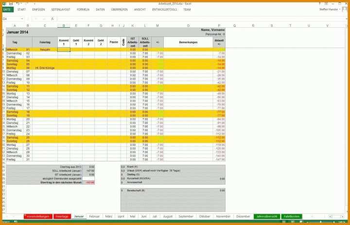 Moderne Arbeitszeitnachweis Excel Vorlage Kostenlos 1528x983