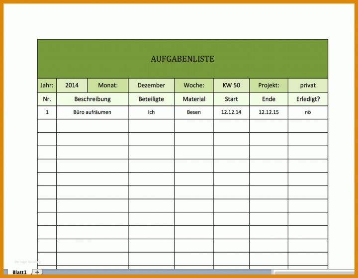 Überraschen Aufgabenliste Excel Vorlage Kostenlos 1000x777